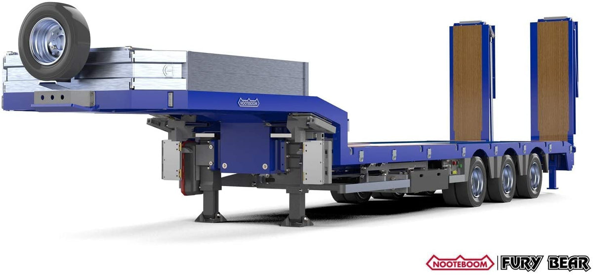 Nooxion 1/14 トラック・トレーラー 完成塗装済み・Nooteboom 伸縮可３軸トレーラー リア１軸ステアリング機能 ユーロトラ –  ROC model
