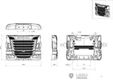 LESU 1/14トラック・トレーラースカニアR730グリルバンパータミヤグレードアップパーツ　Aタイプメッシュあり