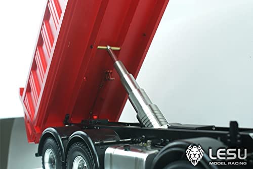 LESUトレーラー2btypeR LESU 1/14 Metal Bucket U Type Hopper Hydraulic Semi Trailer