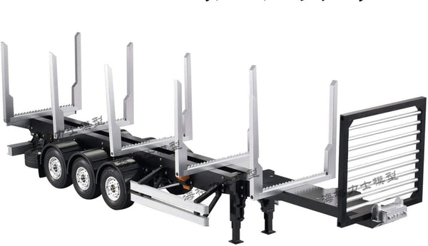 ROC 1/14 トラック・トレーラー 3軸シングルタイヤ 木材運搬トレーラー